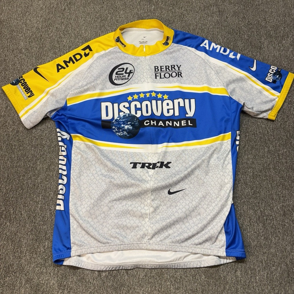 Nike Dri-Fit Discovery Channel Team Cycling Jersey Men's 3XL